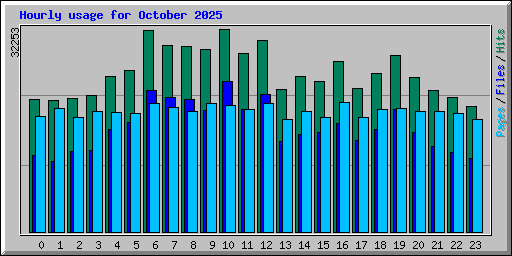 Hourly usage for October 2025
