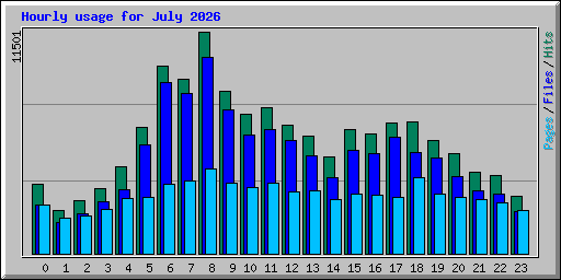 Hourly usage for July 2026